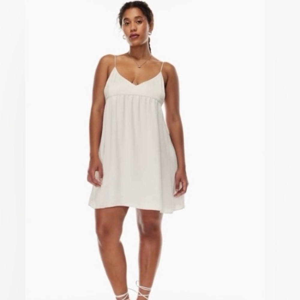 Aritzia Wilfred Lover Satin Mini Dress in Vin Gris